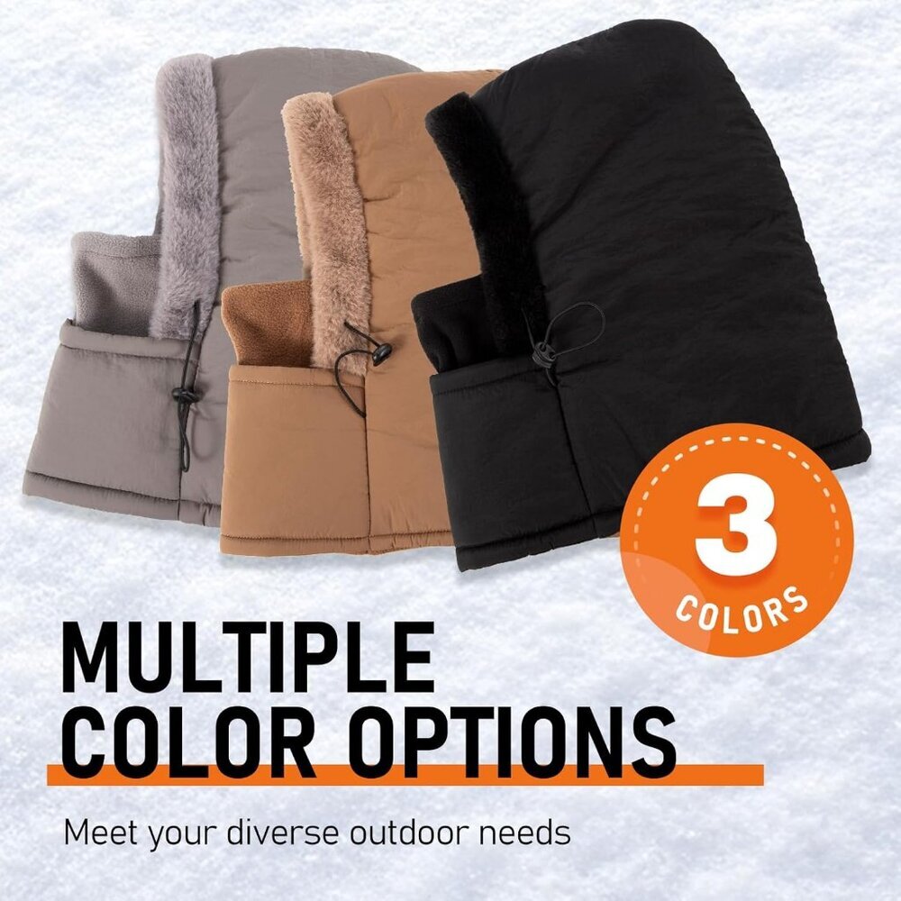 Women's with Face Cover Water Repellent Windproof  Cold Weather Skiing Grey - Picture 4 of 7